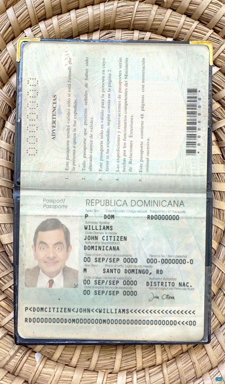Download Dominican Republic pass photo look Photoshop template